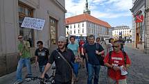 Protestní průvod proti věznění Romana Smetny v Olomouci