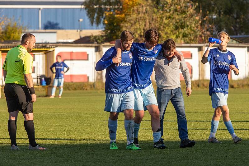 Hodolany (v pruhovaném) porazily Šumvald 4:1