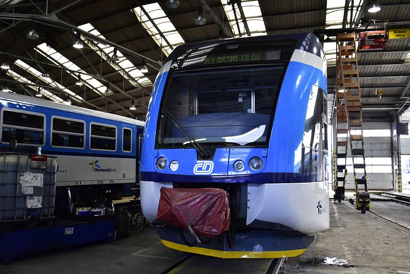 Představení jednotky řady 646 výrobce Stadler Pankow v olomouckém depu Českých drah, 10. 2. 2020