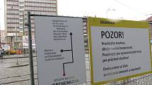 Info tabule před olomouckým nádražím