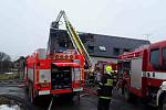 Požár azylového domu v Dalově, místní části Šternberka, 21. 2. 2019