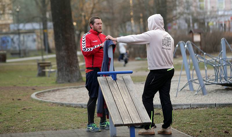 Workoutové hřiště v Čechových sadech v Olomouci