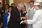 Prezident Zeman na Střední škole gastronomické v Jeseníku