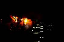 Požár přístřešku v Křelově