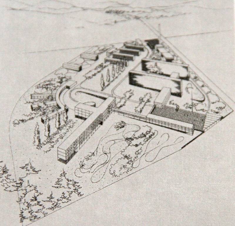 Generální přestavba Zemské nemocnice v Olomouci, návrh z let 1938-40