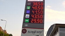 Ceny benzinu a nafty v Olomouci, 19. srpna 2023