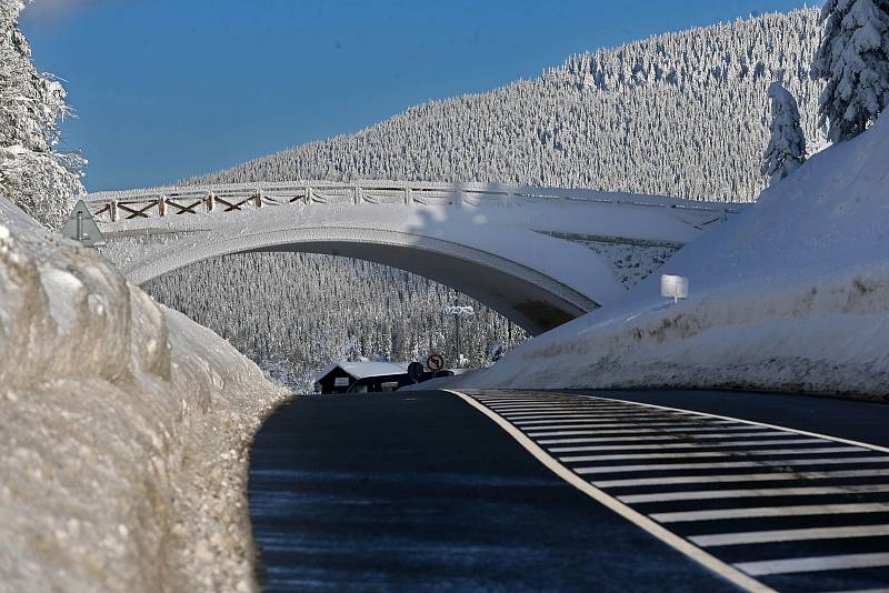 Silnice přes Červenohorské sedlo - 31. 1. 2019