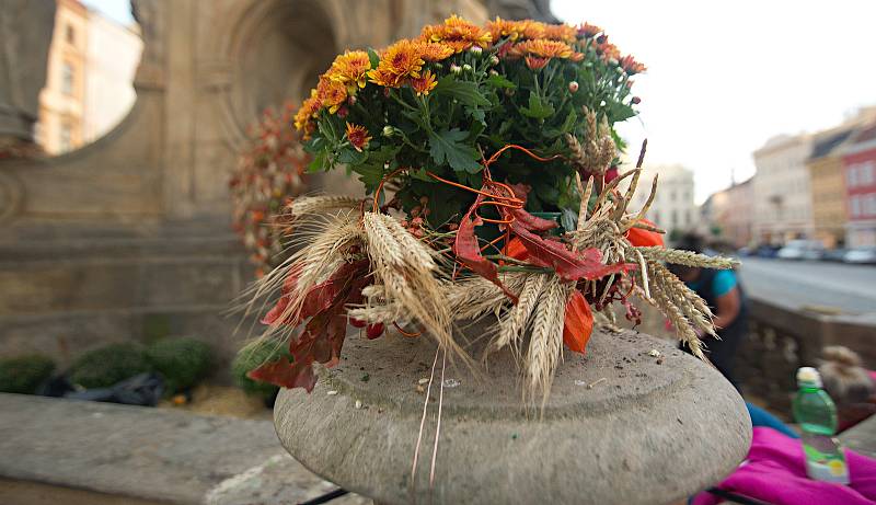 Výzdoba olomouckých památek v rámci výstavy podzimní Flora 2019