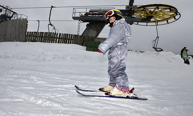 Lyžování ve ski areálu Branná, 3. ledna 2013