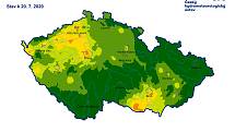 Míra ohrožení půdním suchem v hloubce do 100 cm.