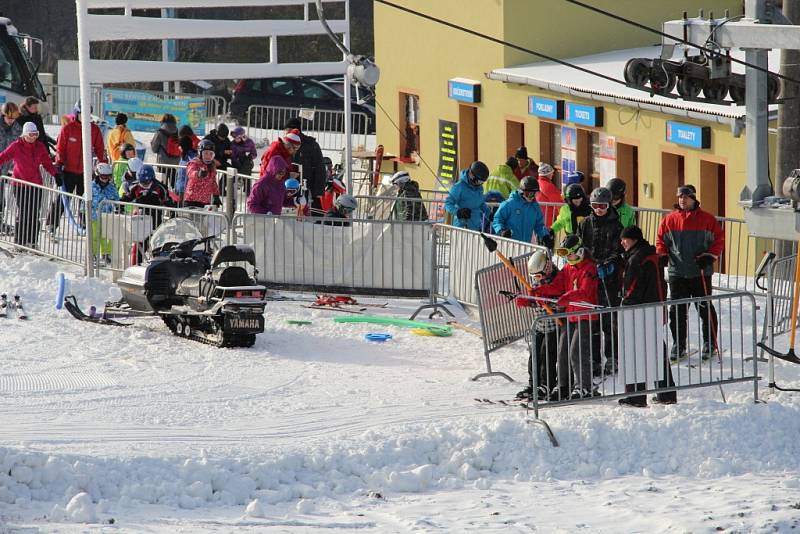 Lyžování v Hlubočkách 25. ledna 2014