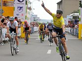 Leopold König v cíli Czech Cycling Tour. Ilustrační foto