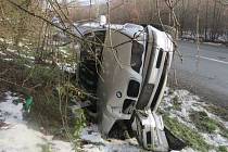 Nehoda BMW v Hlubočkách