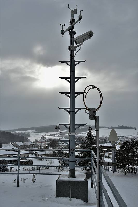 Meteorologická stanice v Luké na Olomoucku, únor 2021