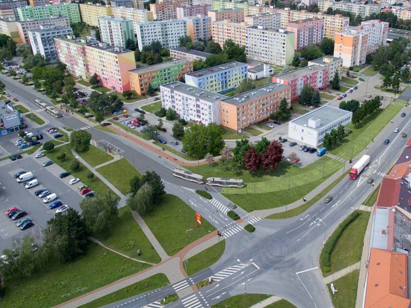 Rozšíření tramvajové trati na Nové Sady a do Slavonína: vizualizace křížení Rooseveltova - Zikova ulice