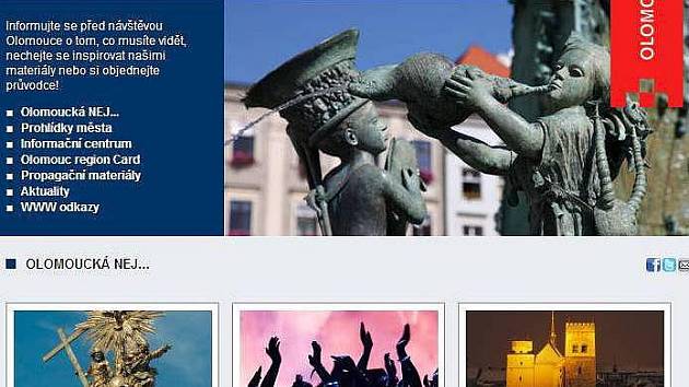 Podoba nového turistického portálu města Olomouc - pracovní verze