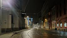 Zrekonstruovaná ulice 8.května v Olomouci, prosinec 2020