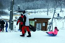 Ski areál Hrubá Voda v sobotu 16. ledna 2021