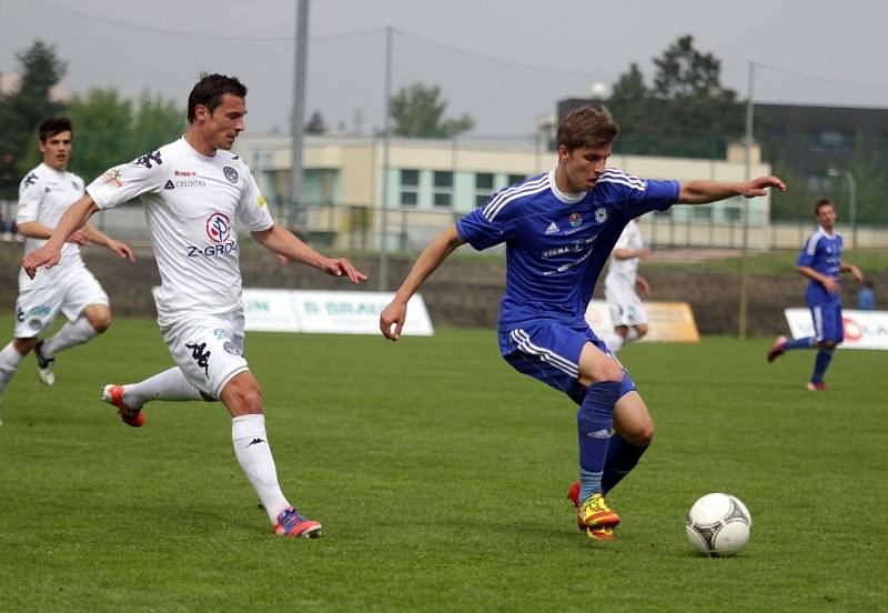 Fotbalisté Sigmy Olomouc B (v modrém) vs. Slovácko B