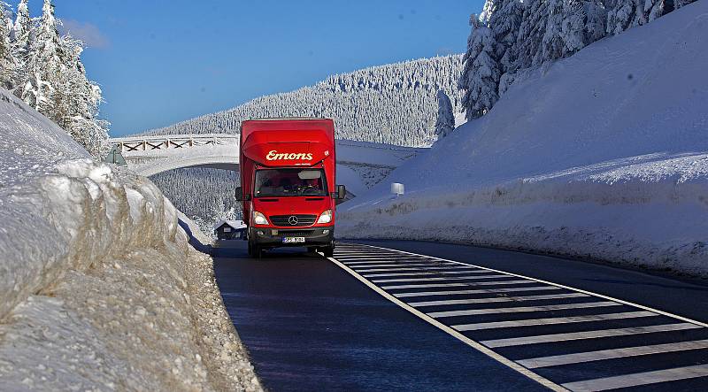 Silnice přes Červenohorské sedlo - 31. 1. 2019