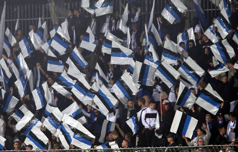 Fanoušci Kodaně na Andrově stadionu v Olomouci