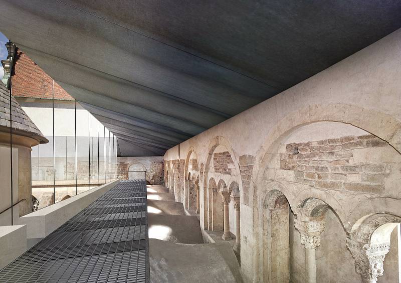Vizualizace románského Zdíkova paláce po rekonstrukci