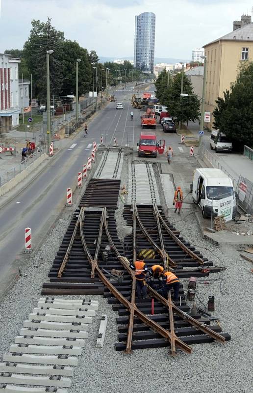 Výstavba nové tramvajové trati v Olomouci