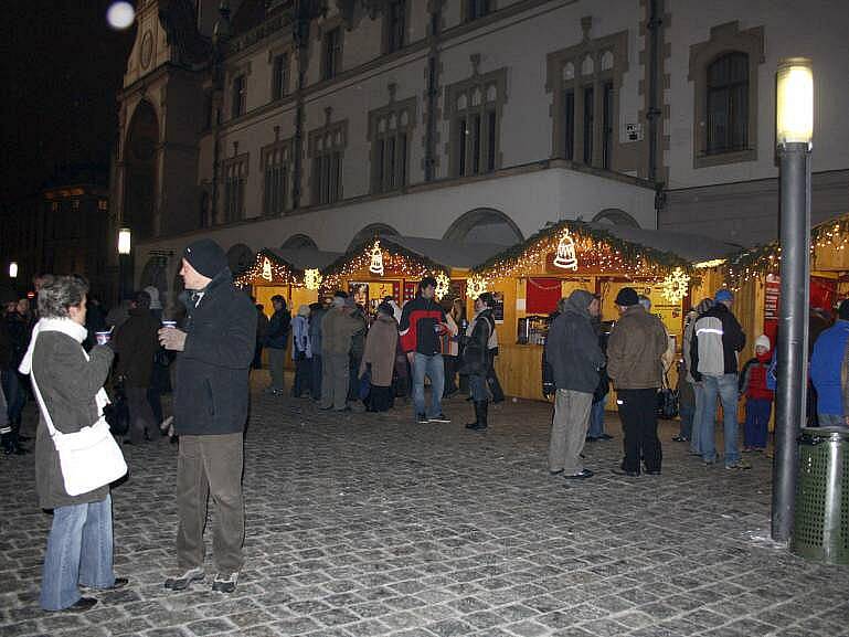 Silvestrovský podvečer na Horním náměstí v Olomouci