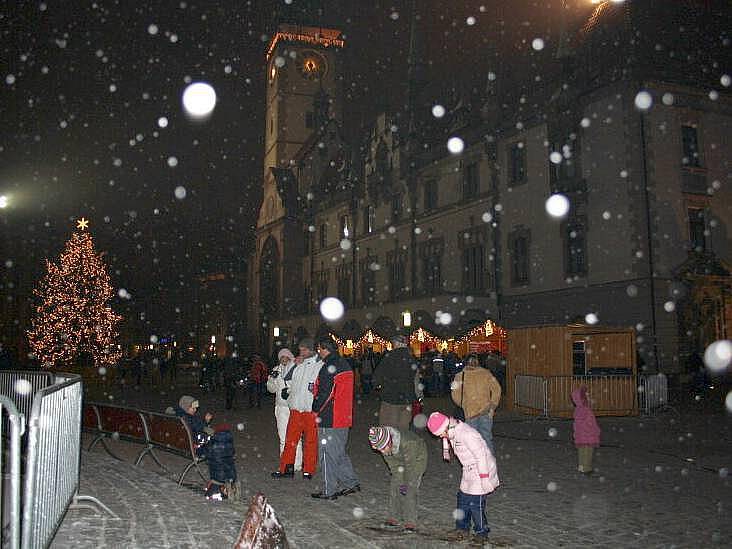 Silvestrovský podvečer na Horním náměstí v Olomouci