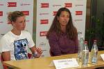 Tisková konference k tenisovému turnaji ITS Cup 2014 - Andrea Hlaváčková, Petra Cetkovská