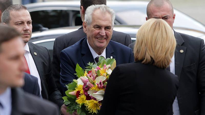 Návštěva prezidenta Zemana na krajském úřadě v Olomouci