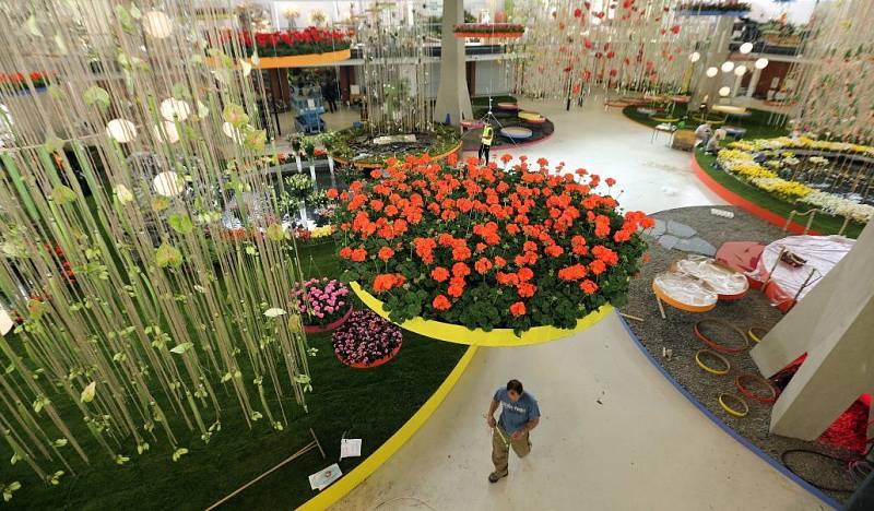 Finiš příprav na jarní etapu výstavy Flora Olomouc 2014