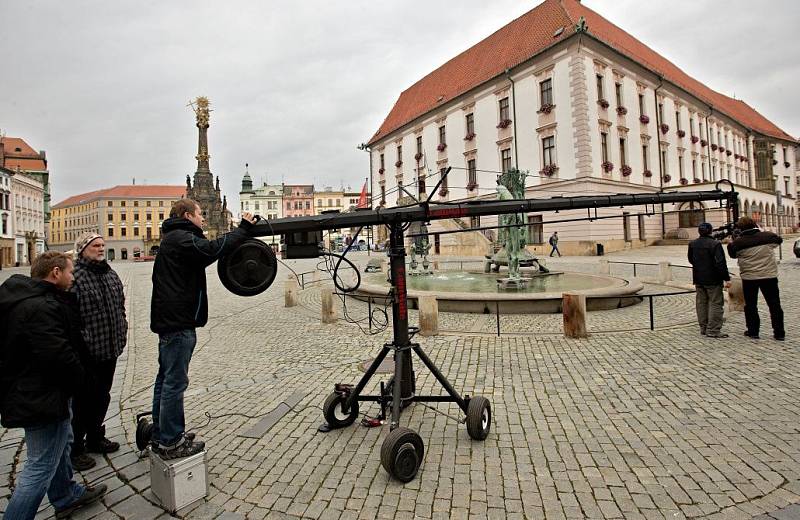 Natáčení filmu o tvůrci Arionovy kašny Ivanu Theimerovi