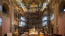 Rekonstrukce baziliky Navštívení Panny Marie na Svatém Kopečku u Olomouce. Prosinec 2019