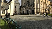 Prostranství před olomouckou katedrálou sv. Václava