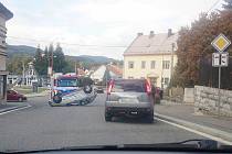 Nehoda v Ústí nad Orlicí. 