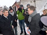 Návštěva místopředsedy vlády Andreje Babiše a ministra spravedlnosti Roberta Pelikána v Králíkách.
