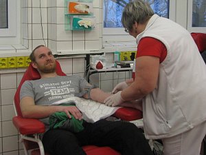 Akce „Kdo miluje, daruje krev“ na hematologicko – transfúzním oddělení Orlickoústecké nemocnice.