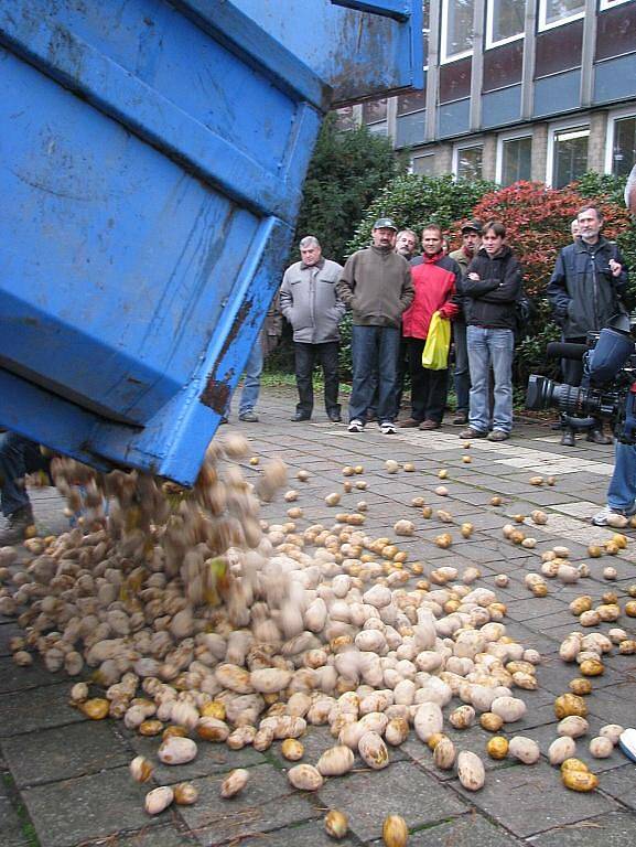 Zemědělci protestovali v Ústí nad Orlicí.