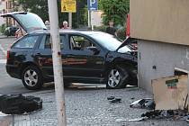 Dopravní nehoda dvou osobních automobilů v Chocni.