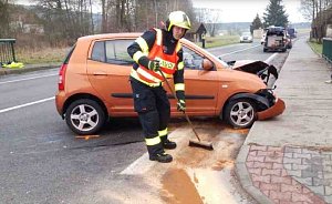 Z místa nehody u Ústí nad Orlicí