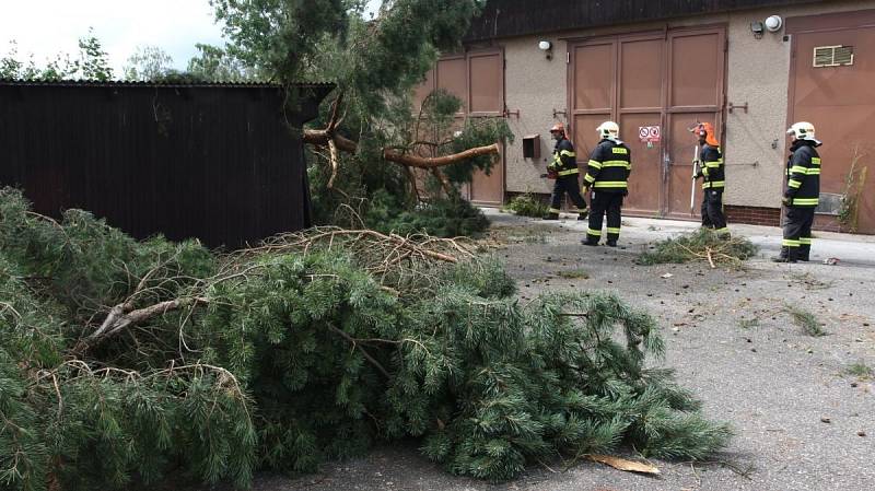 Následky bouřky v Ústí nad Orlicí