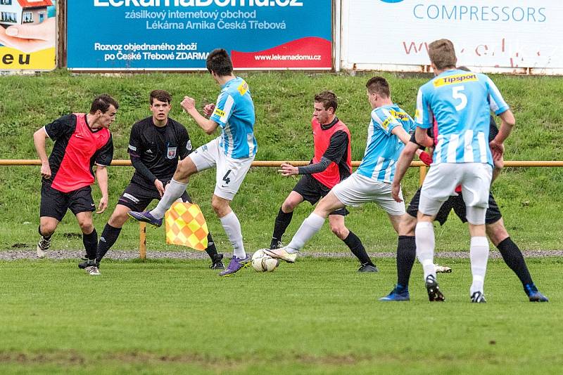 Krajský přebor ve fotbale: Česká Třebová - Slatiňany.