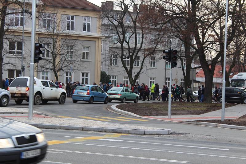 Protesty zaměstnanců Iveca ve Vysokém Mýtě