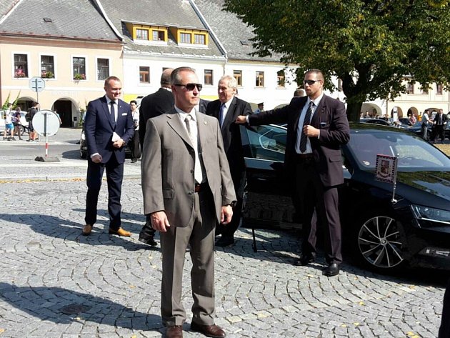 Prezident Miloš Zeman přijel na návštěvu Letohradu.