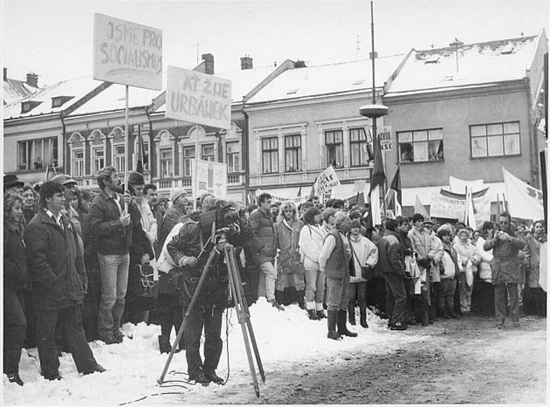 Sametová revoluce v Ústí nad Orlicí.