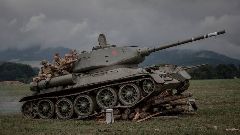 Vojensko - historická akce Cihelna 2017. Historická ukázka připomněla osvobození Vyškovska.