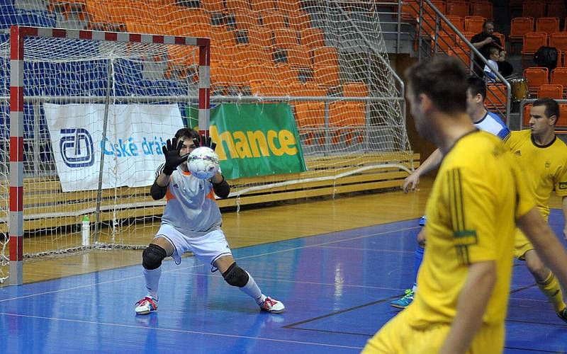 Utkání Chance futsal ligy Helas Brno - Nejzbach V. Mýto (2:2).