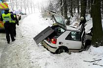 Havárie osobního automobilu v Ústí nad Orlicí - Knapovci.