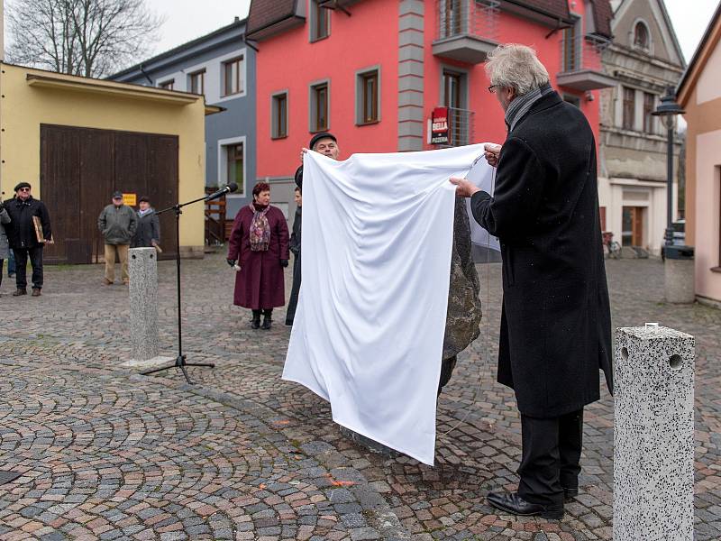 Odhalení pomníku Gustava Habrmana v České Třebové.